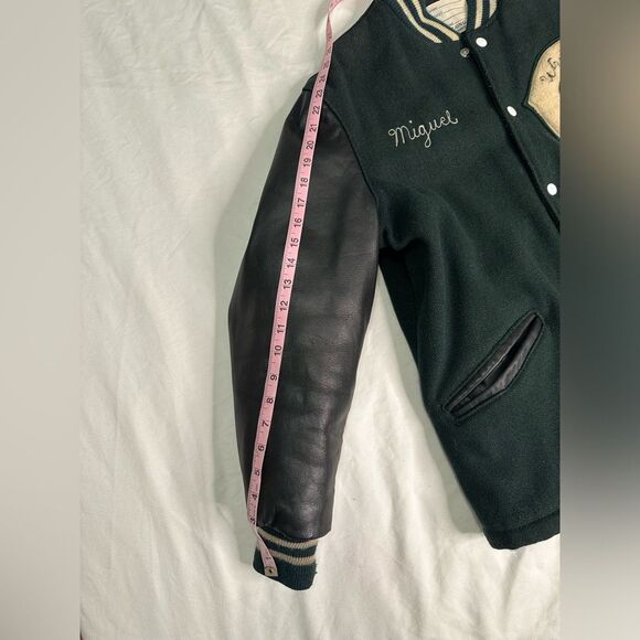 Vintage 60s DeLONG Letterman Varsity Jacket Wrestling State Chenille Patch Sz 38 - Picture 4 of 10